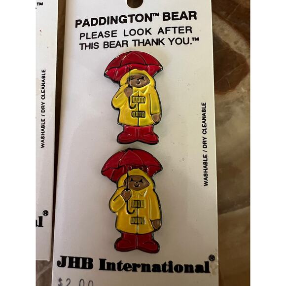 JHB NOS Paddington Bear Buttons: 4 - Picture 2 of 6